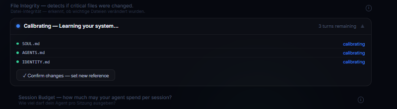 File Integrity Monitor — Calibrating, learning your system